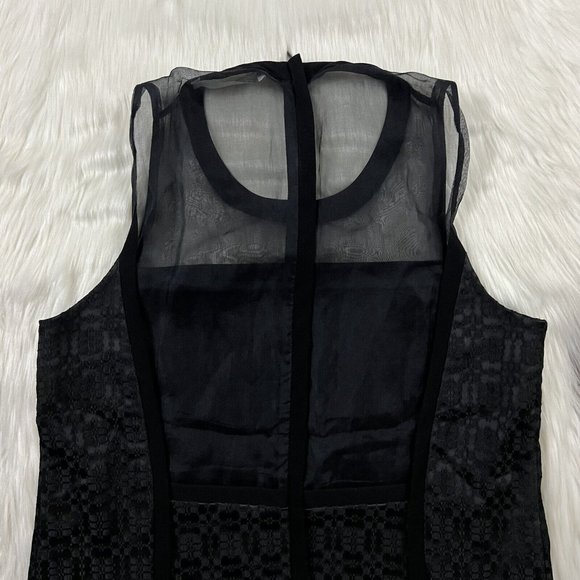 A.L.C. Women's Size 4 Black Sleeveless Zaha Top Sheer Back - Picture 8 of 10